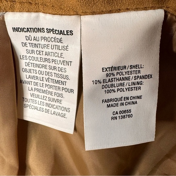 Reitman's Tan Faux Suede Button Down Mini Skirt Size 2x - Picture 12 of 14